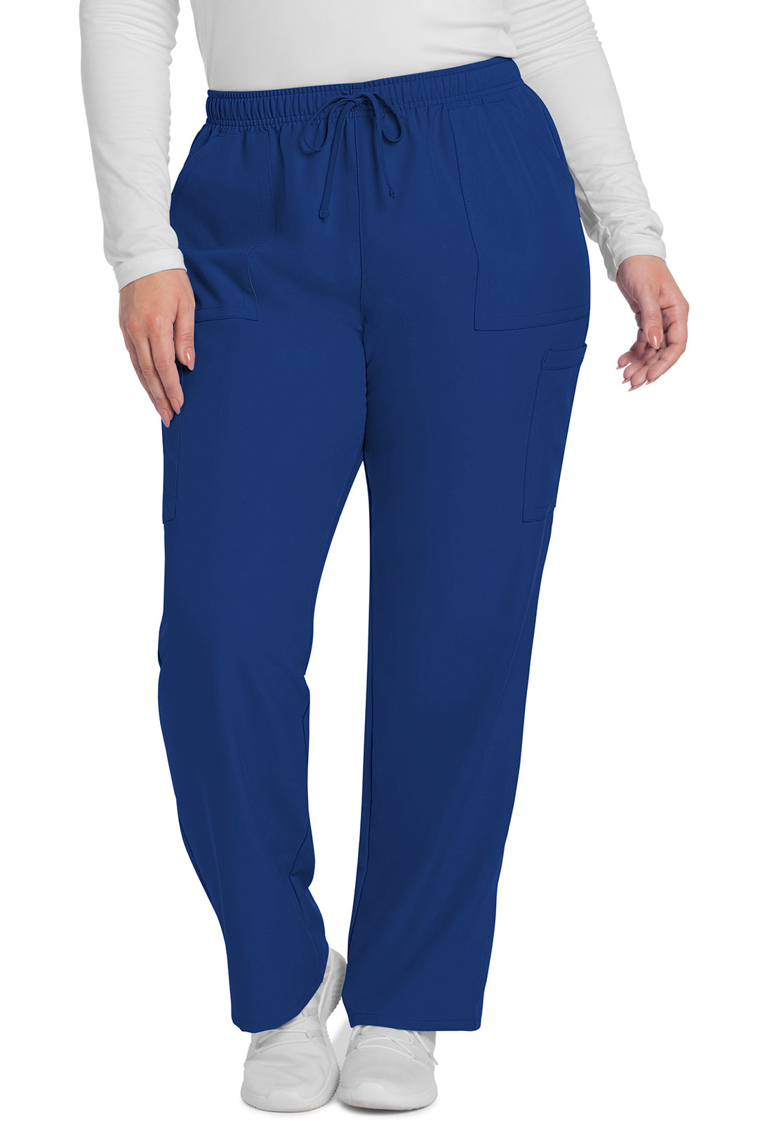 Women's Mid Rise Pull-on Slim Leg Cargo Pant - Galaxy Blue